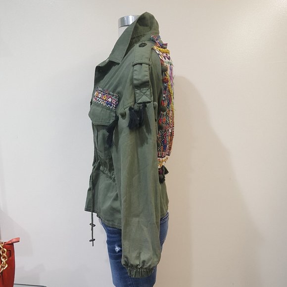 💥KILLER DESIGN💥Embroidered Tribal Army Jacket - Picture 3 of 15